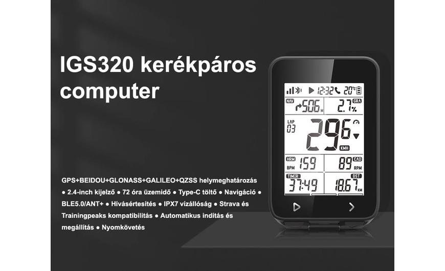 Új IGPSport IGS320 lerékpáros computer
